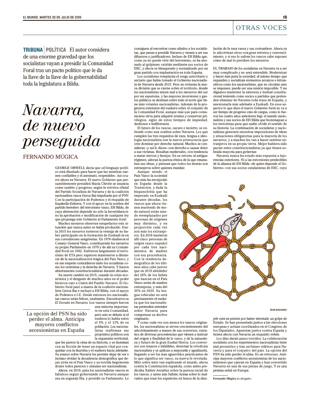 4 – Navarra, de nuevo perseguida – El Mundo, 30 julio 2019 – Fernando Múgica