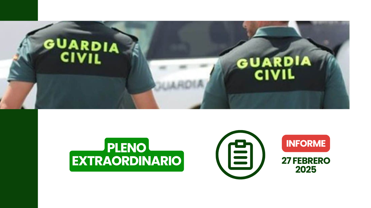 Informe pleno extraordinario del Consejo de la Guardia Civil.