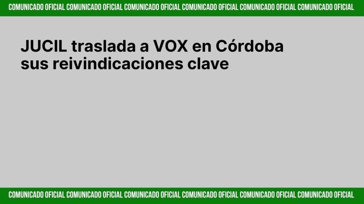 Representantes de JUCIL y VOX durante la reunión en Córdoba para tratar demandas de la Guardia Civil